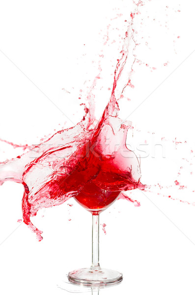 Gebroken gebroken glas wijn witte water zwembad Stockfoto © cookelma