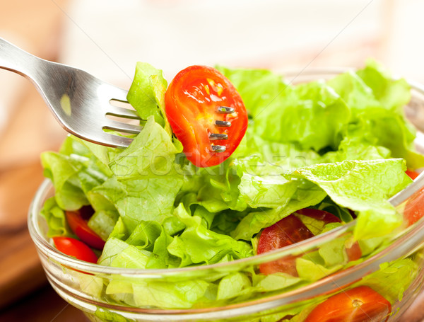 Friss saláta ízletes vegetáriánus étel fény egészség Stock fotó © cookelma