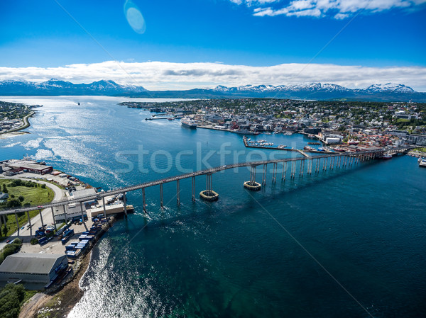 Bridge of city Tromso, Norway Stock photo © cookelma