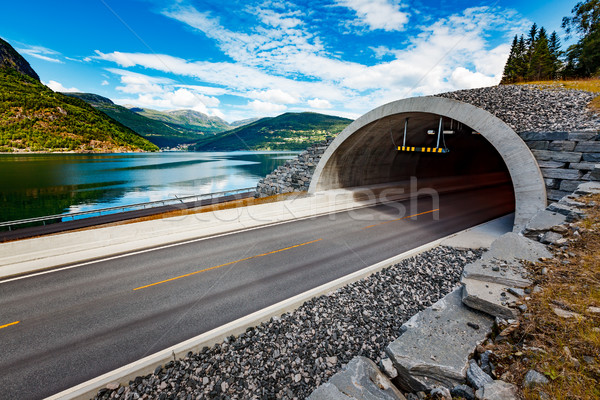 Mountain road in Norway. The entrance to the tunnel. Stock photo © cookelma