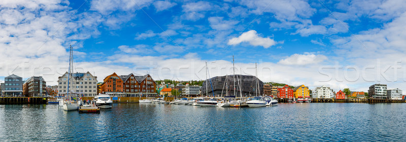 View of a marina in Tromso, North Norway Stock photo © cookelma
