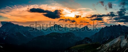 Panorama National Nature Park Tre Cime In the Dolomites Alps. Be Stock photo © cookelma
