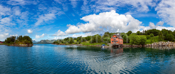 Güzel doğa Norveç doğal manzara gökyüzü Stok fotoğraf © cookelma