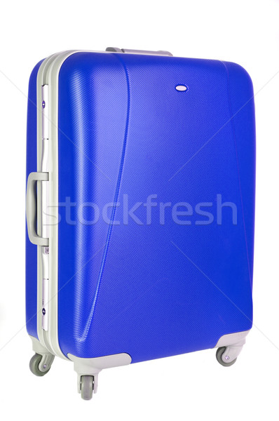 Azul maleta blanco fondo seguridad bolsa Foto stock © cookelma