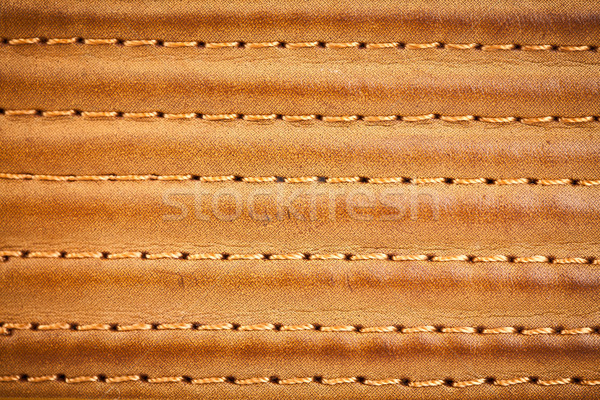leather stitched by threads Stock photo © cookelma