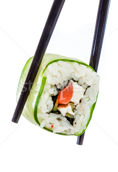 Foto d'archivio: Sushi · rotolare · bianco · gustoso · alimentare · pesce