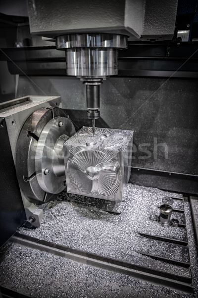 Metalworking CNC milling machine. Cutting metal modern processin Stock photo © cookelma