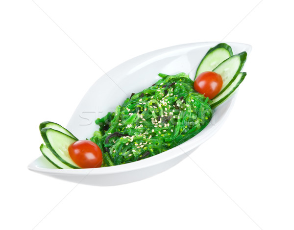 Salat Meer Algen isoliert weiß Blatt Stock foto © cookelma
