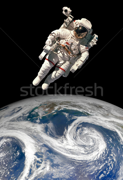 Astronaut Weltraum Hintergrund Planeten Erde Elemente Bild Stock foto © cookelma