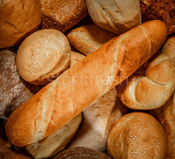 Gebacken Waren Brot Mais Markt Stock foto © cookelma