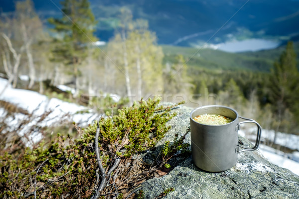 Travel titanium cup Stock photo © cookelma