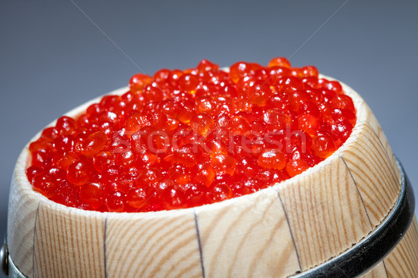 Keg of red caviar Stock photo © cookelma