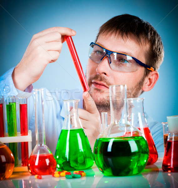Wetenschapper laboratorium test hand arts Stockfoto © cookelma