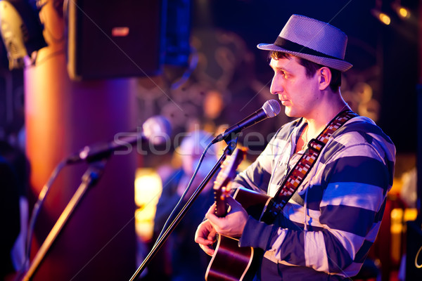 Muzikant gitaar concert Stockfoto © cookelma