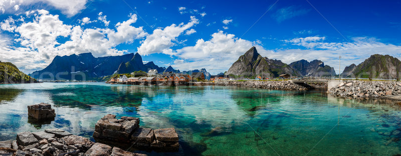 Panorama Lofoten archipelago islands Stock photo © cookelma