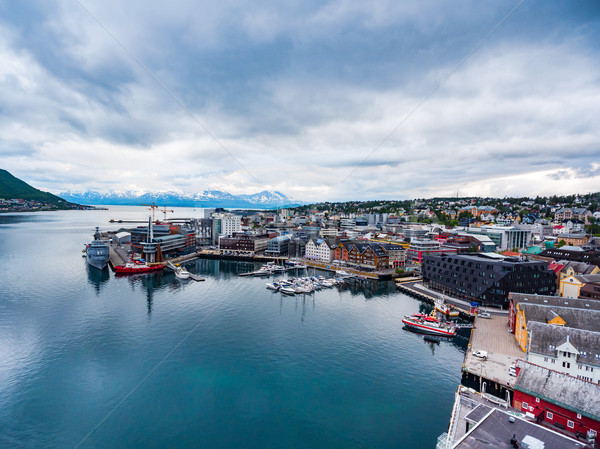 Kilátás marina észak város világ lakosság Stock fotó © cookelma