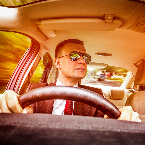 Man driving a car. Stock photo © cookelma