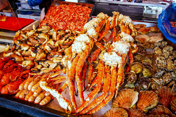 Stockfoto: Vis · markt · zeevruchten · Noorwegen