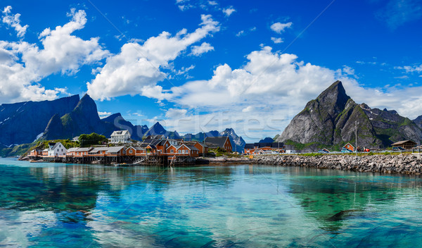 Archipel Norvège paysages dramatique montagnes ouvrir [[stock_photo]] © cookelma