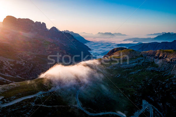 Természet park Alpok gyönyörű Olaszország légi Stock fotó © cookelma