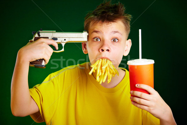 child and fast food. Stock photo © cookelma