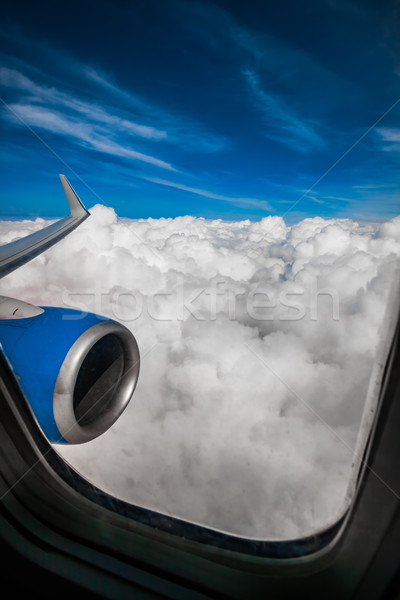 Samolot okno klasyczny obraz samolotów jet Zdjęcia stock © cookelma