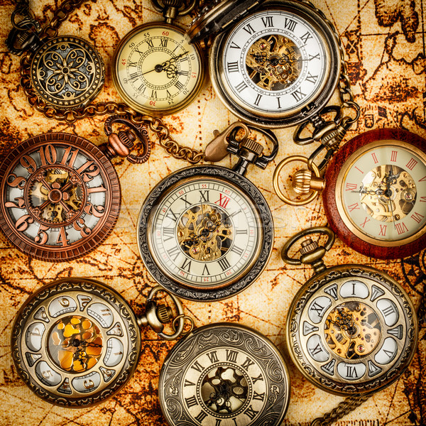 ヴィンテージ 懐中時計 アンティーク 背景 時間 チェーン ストックフォト © cookelma