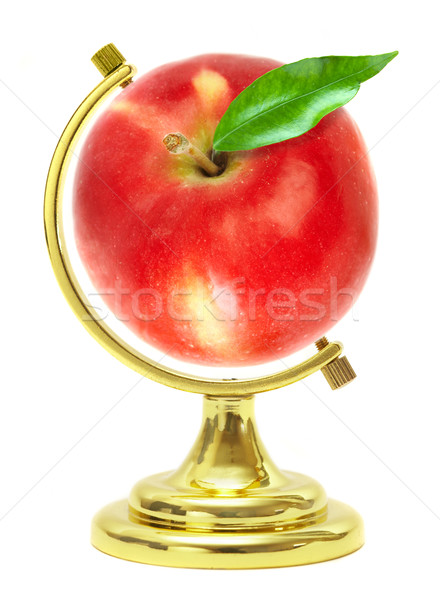 Red apple - terrestrial globe Stock photo © cookelma