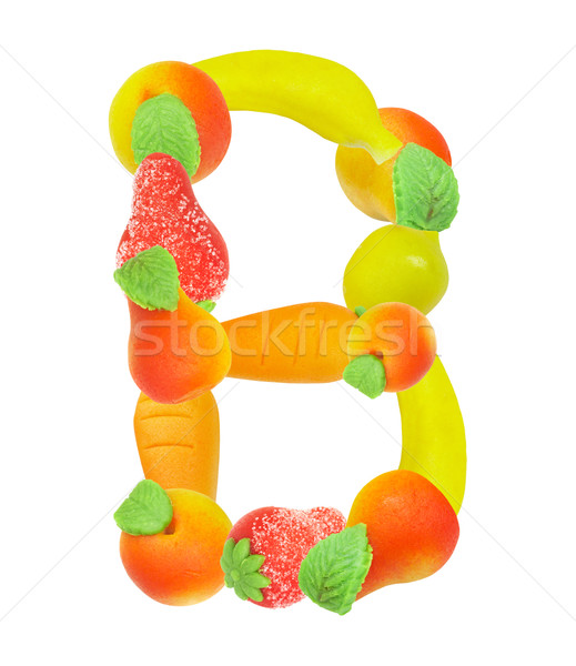 alphabet from fruit, the letter B Stock photo © cookelma