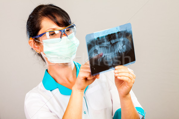 Dentist with xray Stock photo © cookelma