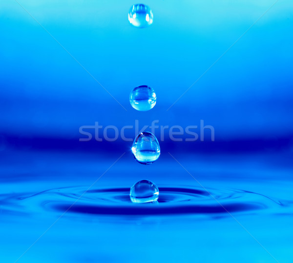 Stock fotó: Zuhan · csepp · kék · víz · természet · háttér