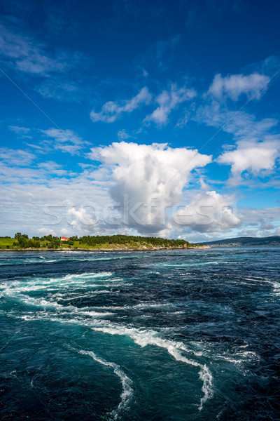 Whirlpools of the maelstrom of Saltstraumen, Nordland, Norway Stock photo © cookelma