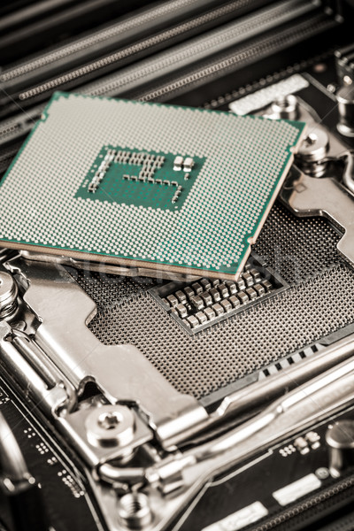 Modern processor and motherboard Stock photo © cookelma