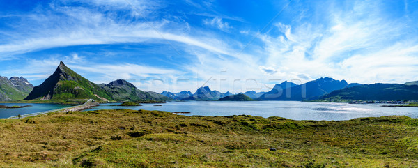 Archipel Norvège paysages dramatique montagnes ouvrir [[stock_photo]] © cookelma