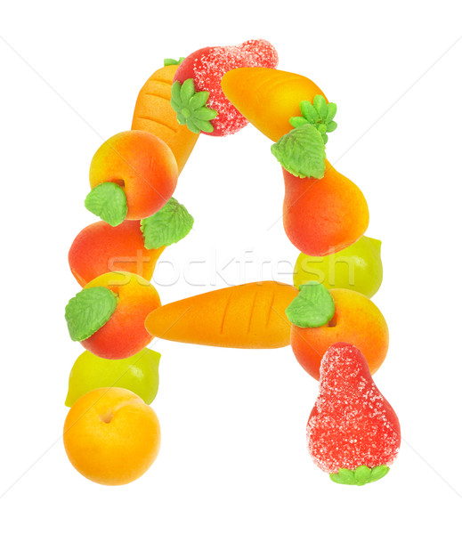 alphabet from fruit, the letter A Stock photo © cookelma