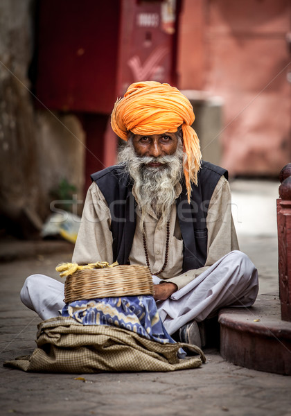 Slang foto straat man reizen spelen Stockfoto © cookelma
