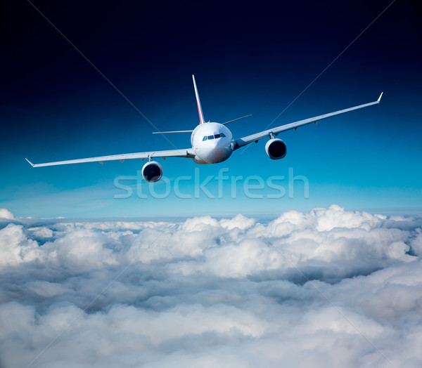 Céu voador nuvens negócio tecnologia avião Foto stock © cookelma