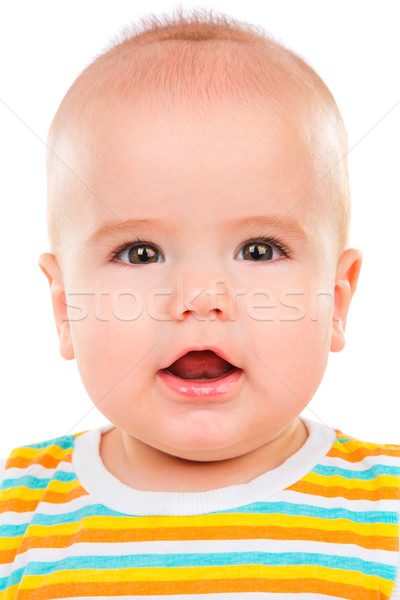 幸せ 赤ちゃん 孤立した 白 笑顔 ストックフォト © cookelma