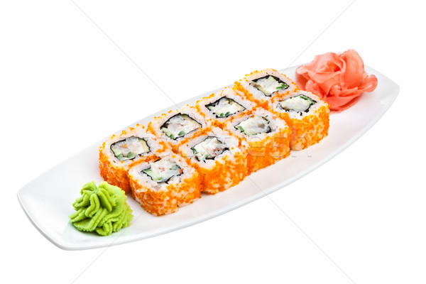 Sushi (California Roll) on a white background Stock photo © cookelma