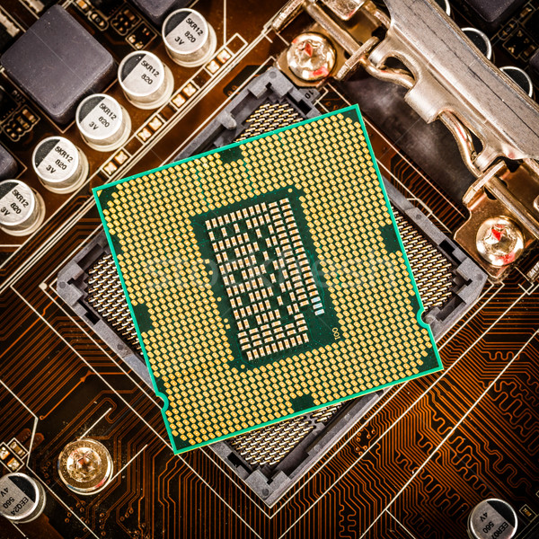 Modern processor and motherboard Stock photo © cookelma