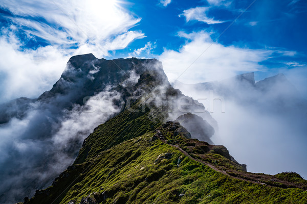 Lofoten is an archipelago in the county of Nordland, Norway. Stock photo © cookelma