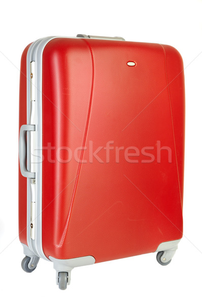 Rojo maleta blanco fondo seguridad bolsa Foto stock © cookelma