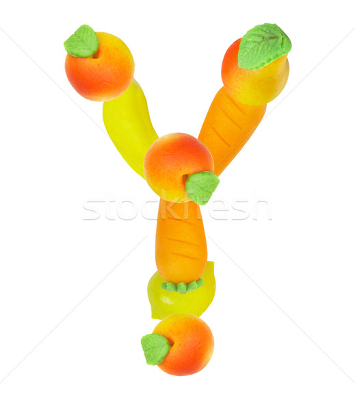 alphabet from fruit, the letter Y Stock photo © cookelma