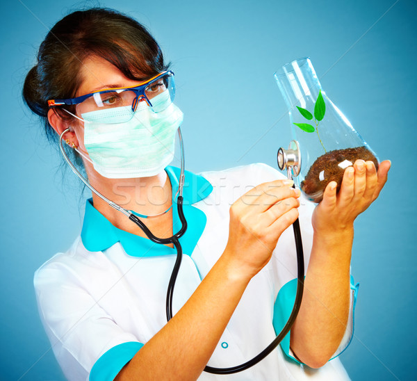 Zdjęcia stock: Naukowiec · zdrowia · życia · lekarza · drzewo · kobiet
