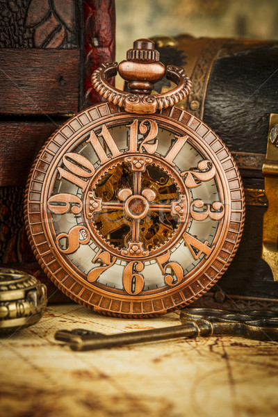 Vintage pocket watch Stock photo © cookelma