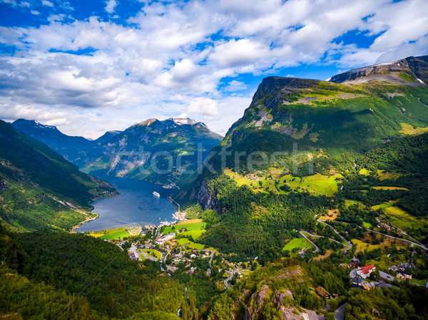 Geiranger fjord, Norway. Stock photo © cookelma