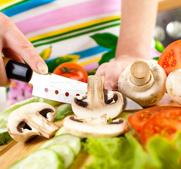 Stock photo: mushroom champignon