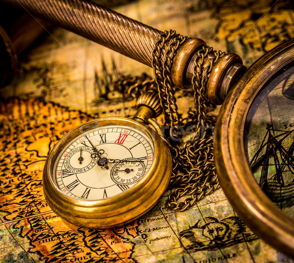 Antique pocket watch. Stock photo © cookelma