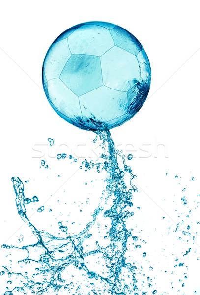 Splash piłka nożna odizolowany streszczenie wody piłka Zdjęcia stock © cookelma