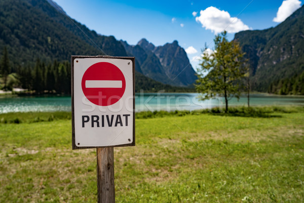 Private Property Sign Stock photo © cookelma